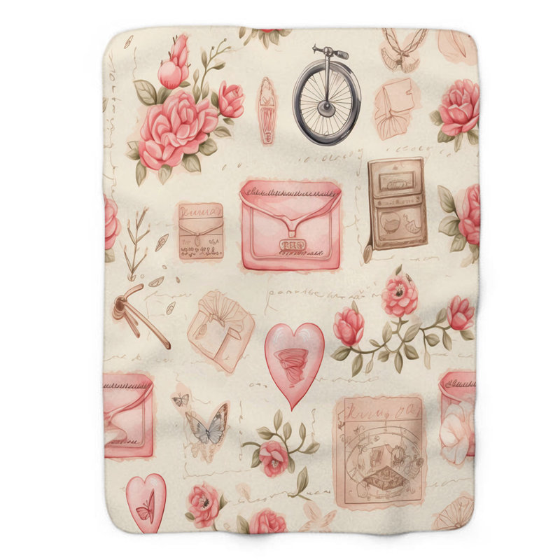 Rose antique - couverture de qualité supérieure 1 pièce, L 50 po x L 60 po