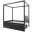 Lit plateforme à baldaquin TimberHaven-133528849-133528848
