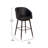 Brida Upholstered Counter Stool with Solid Wood Frame-88697157-88697158