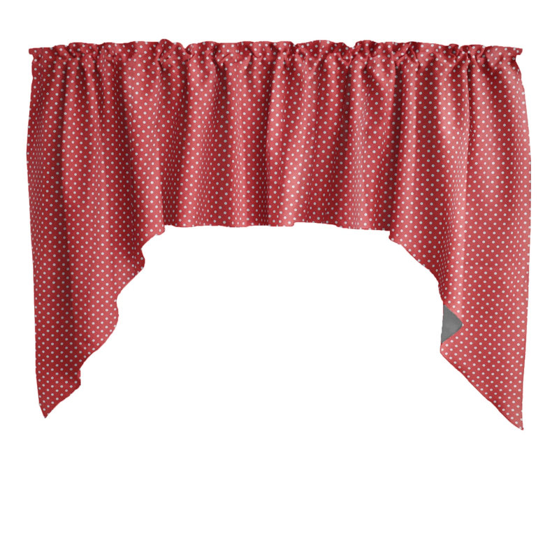 Cantonnière à mini pois, Rouge / blanc
