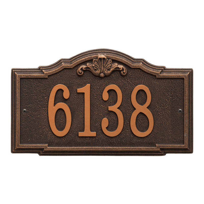 Gatewood Personalized Standard 1-Line Wall Address Plaque, Oil Rubbed Bronze, Yes