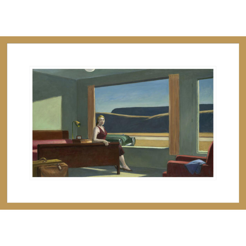 Western Western par Edward Hopper - estampe numérique encadrée, H 15,33 po x l 21,75 po