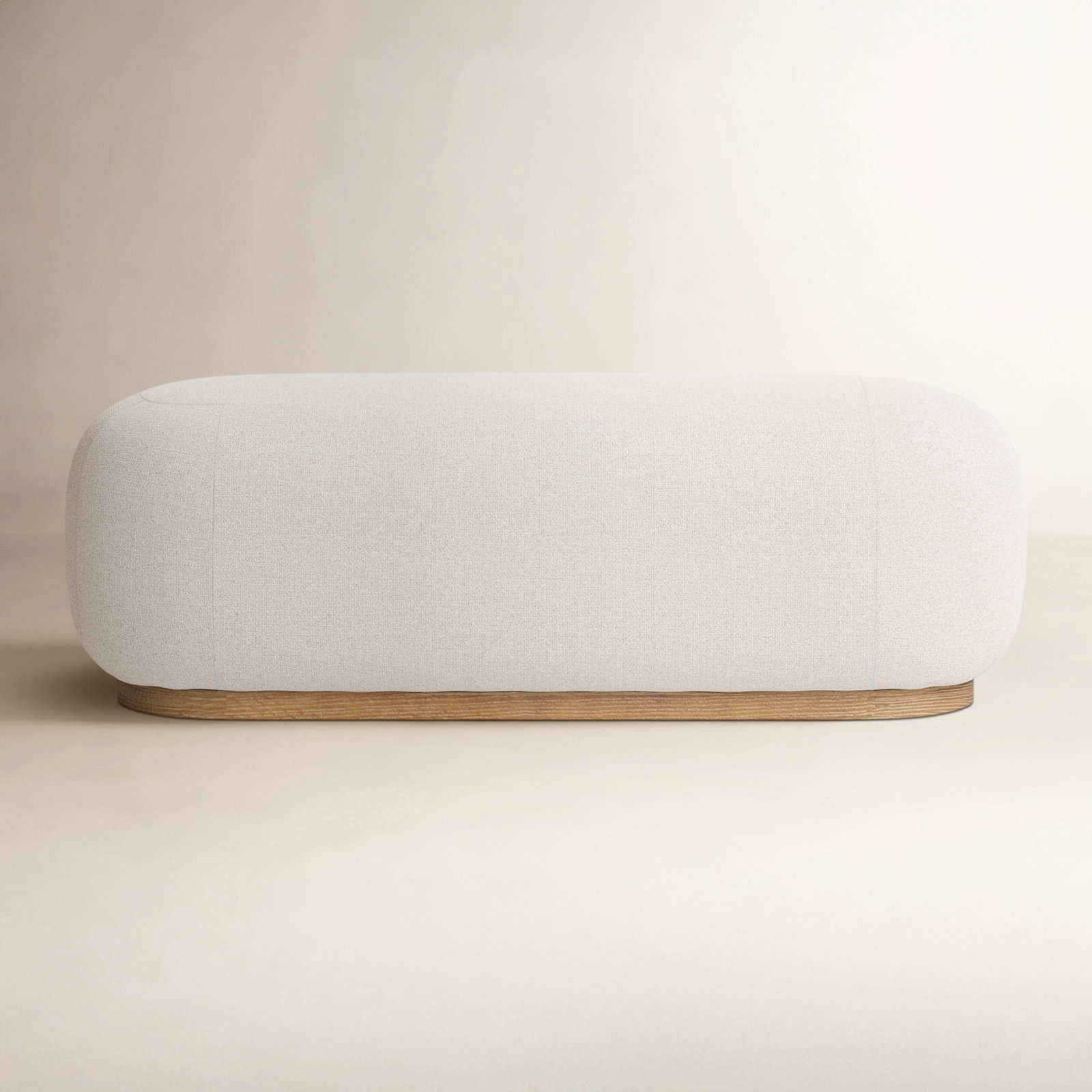 Philbrick Bench, Cream, Light Brown