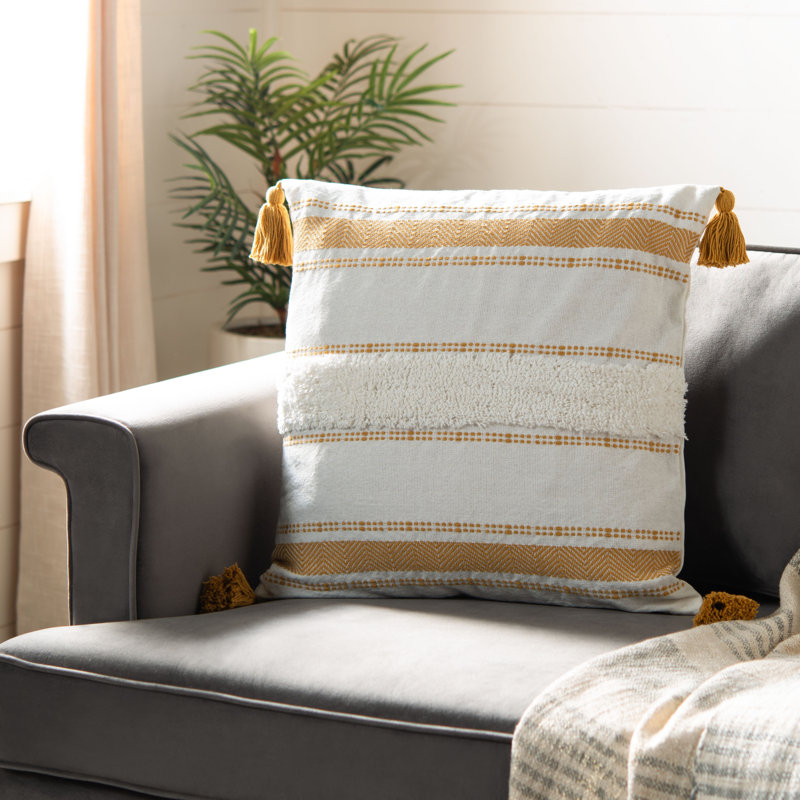 Polli Striped Cotton Throw Pillow