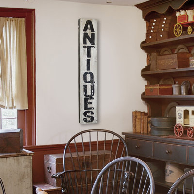 « antique », art textuel sur bois manufacturé