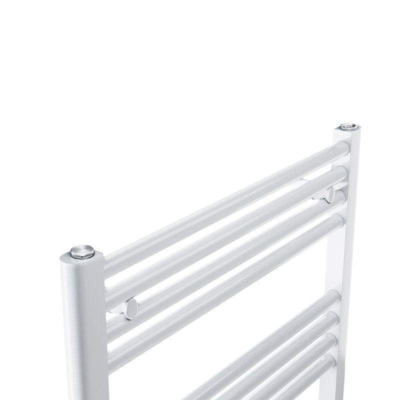 Sadye Curved Towel Rail Heated Towel Rails, 160cm H x 40cm W x 8cm D, White