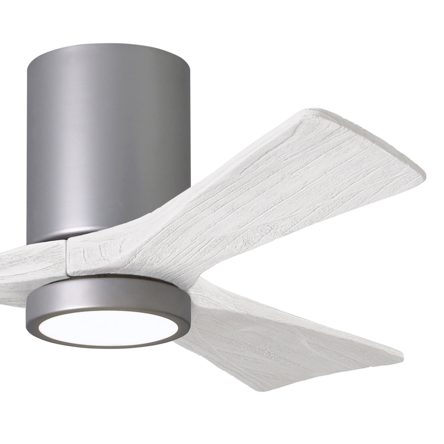 Olivier Ceiling Fan with LED Light Kit, Brushed Nickel, Matte White, 42"