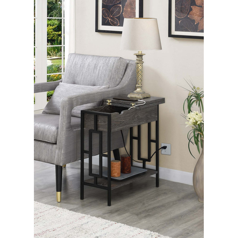 Hazlett End Table and Built-In Outlets