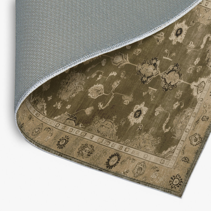 Tapis intérieur et extérieur brun Overdyed