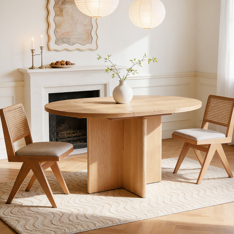Table de salle à manger en bois massif 58 po Pelaga