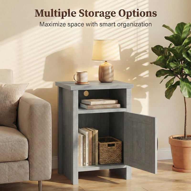 Haslingden Nightstand, Individual, Gray