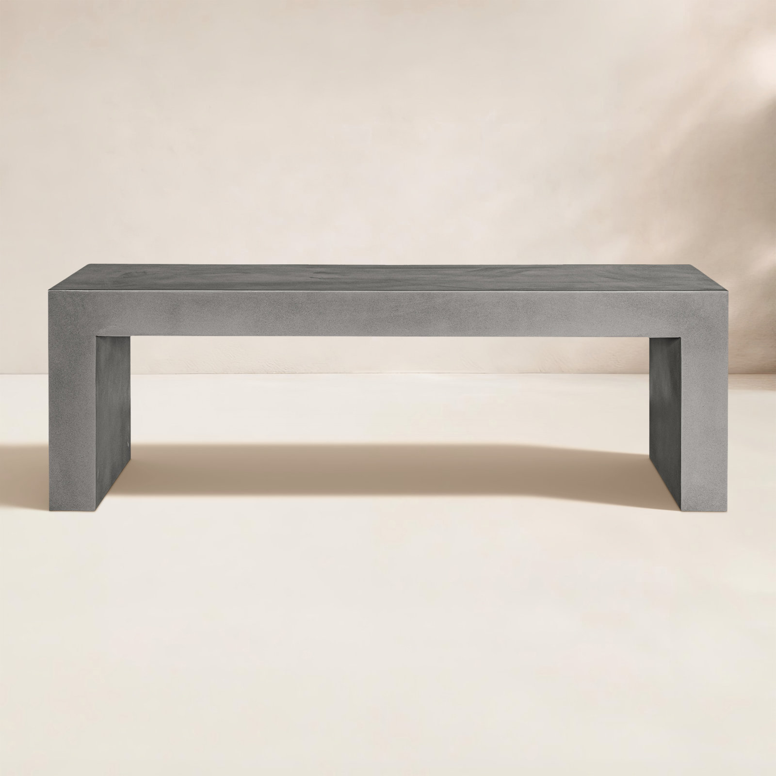 Columbia 55'' Concrete Outdoor Bench, Gray Performance