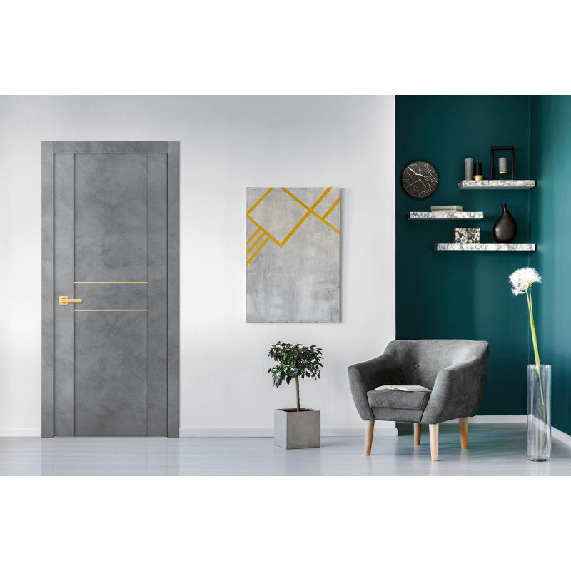 Porte simple Pregung Avon 01 2hn, 17,75 po x 79,37 po, Côté gauche, Chêne Veralinga