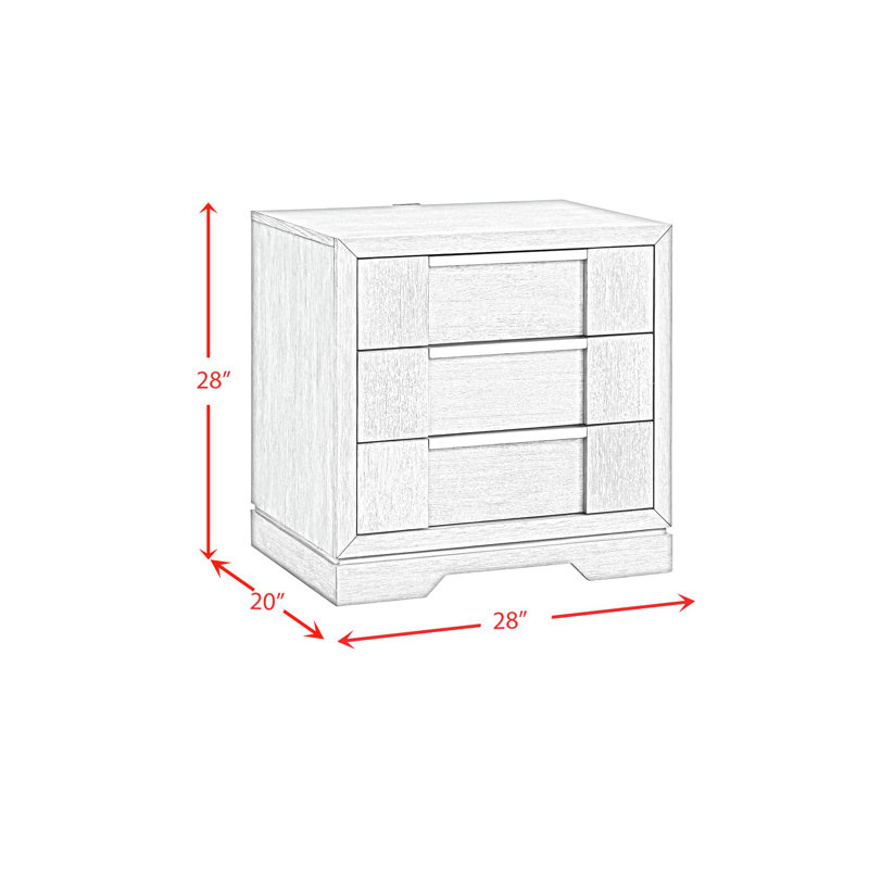 Busey King 4PC Bedroom Set In Grey, 4 Pcs: Bed, Dresser, 2 Nightstands, King