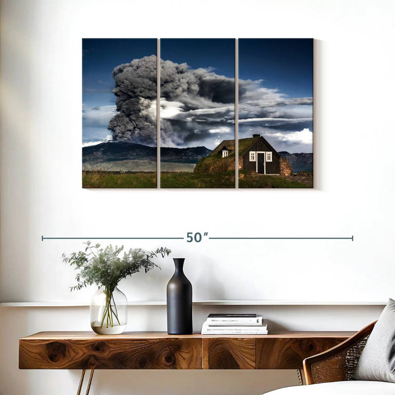 Eruption du volcan Eyjafjallajokull, H 24 po x l 38 po