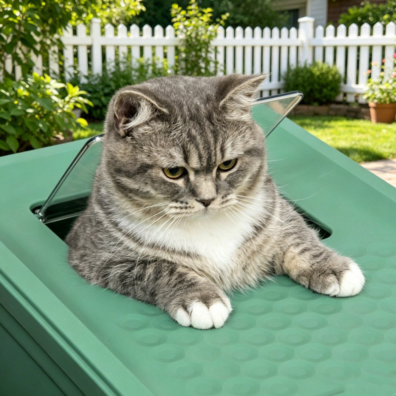 Polypropylene Litter Box, Green