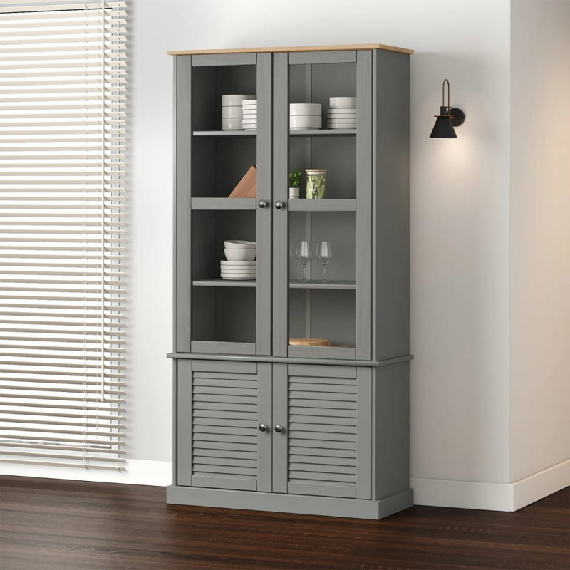 Leny Display Cabinet, Grey