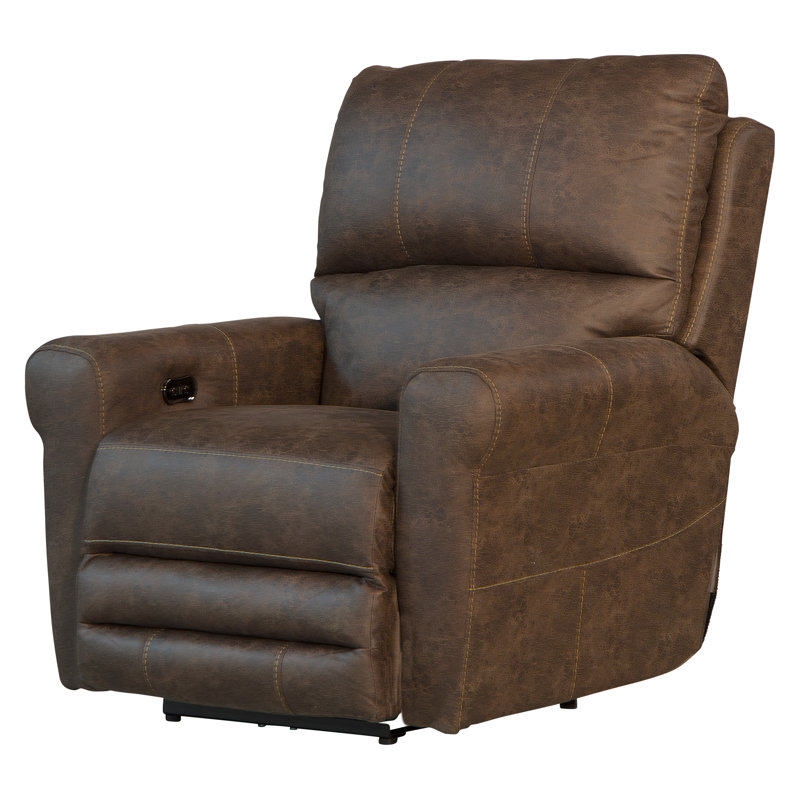 Fauteuil inclinable standard de 38 po de large Maddie, Brun, Électrique