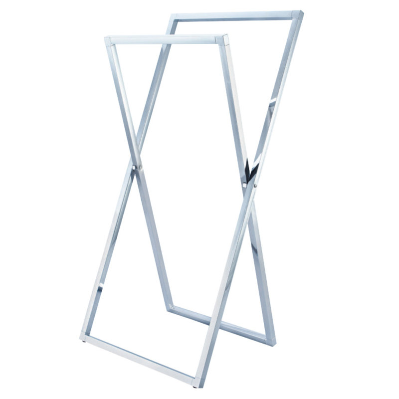 Kingston Brass Edenscape Freestanding X-Style Towel Rack, Polished Chrome