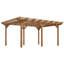 Pergola d'extérieur 12 pi x 16 pi, treillis de jardin en bois avec structure stable pour supporter les plantes grimpantes, jardin, patio, cour, terrasse, brun-98232515