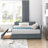 Full Size Storage Upholstered Tufted Bed Frame, Sofa Bed Frame With Comfortable Backrest And Armrests, Full Size Bed For Bedroom, Living Room,Velvet-1502938943