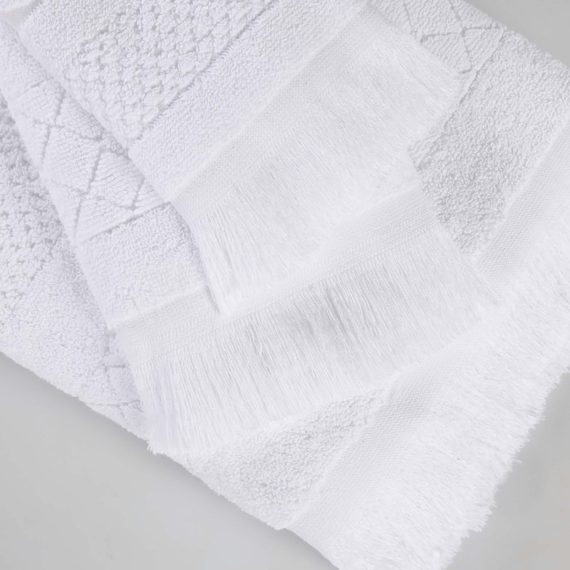 Serviette de bain Rolla, Blanc, Ensemble de serviettes 6 pièces