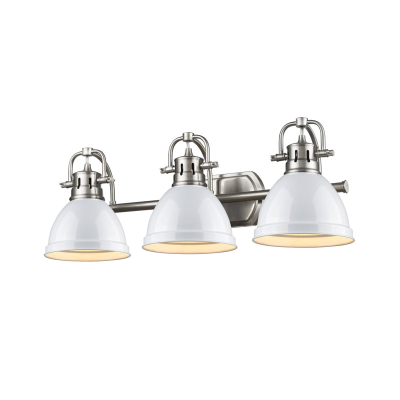 Drakeford Dimmable Vanity Light, Pewter, White