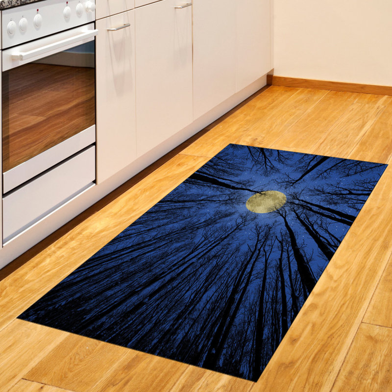 Tapis décoratif à poils longs en polyester à haute densité Landscape, Rectangle 2 pi 7 po x 5 pi