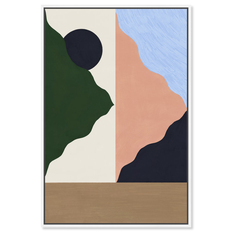 Peaking Mountains Print by Oliver Gal, 11"H x 16"W, White Floater Frame