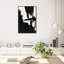 Abstrait noir et blanc à coups de pinceau par Oliver Gal - reproduction sur toile flottante-68916577-68916582