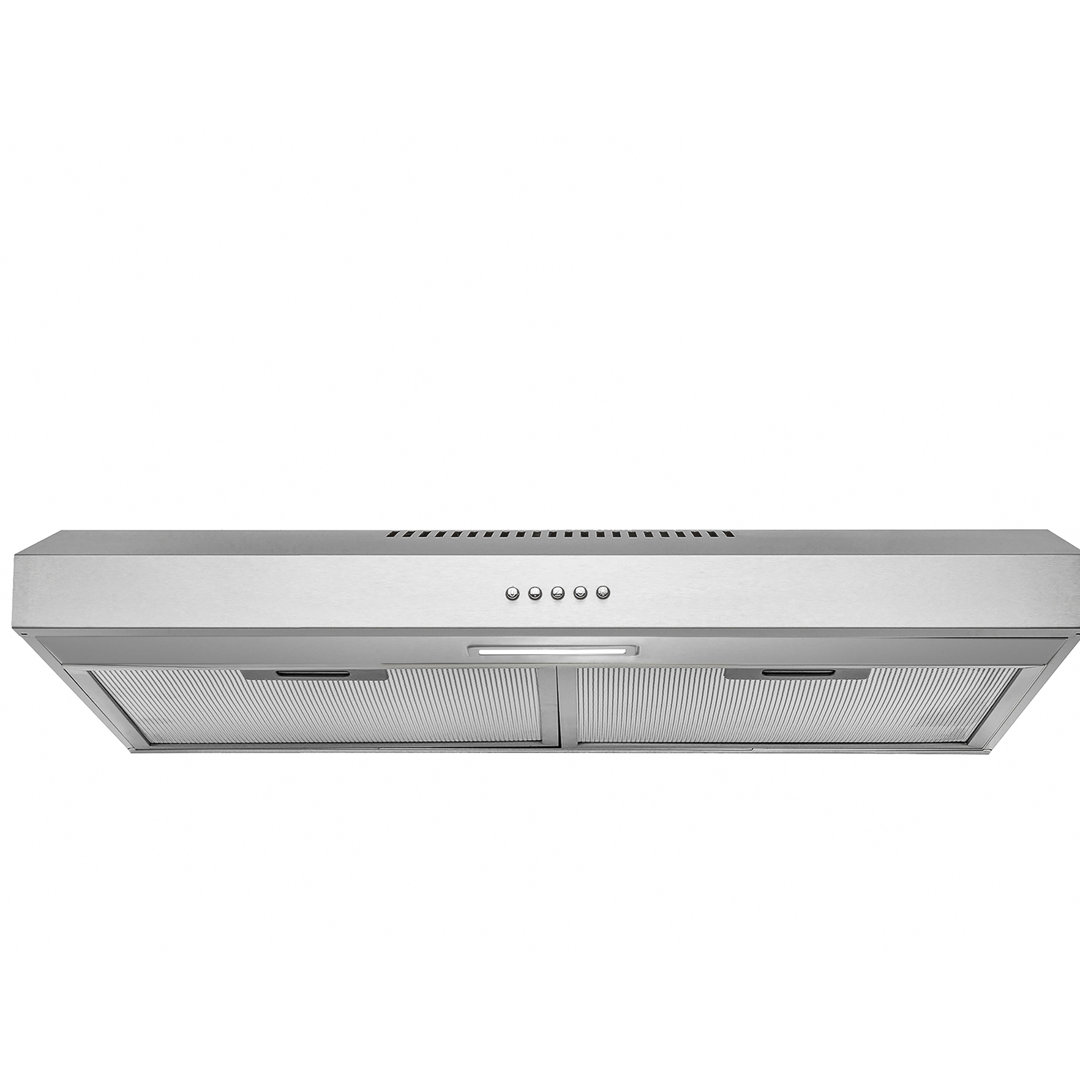30 in. Convertible Under Cabinet Range Hood in Brushed Stainless Steel with 2 Carbon Filters AKDY