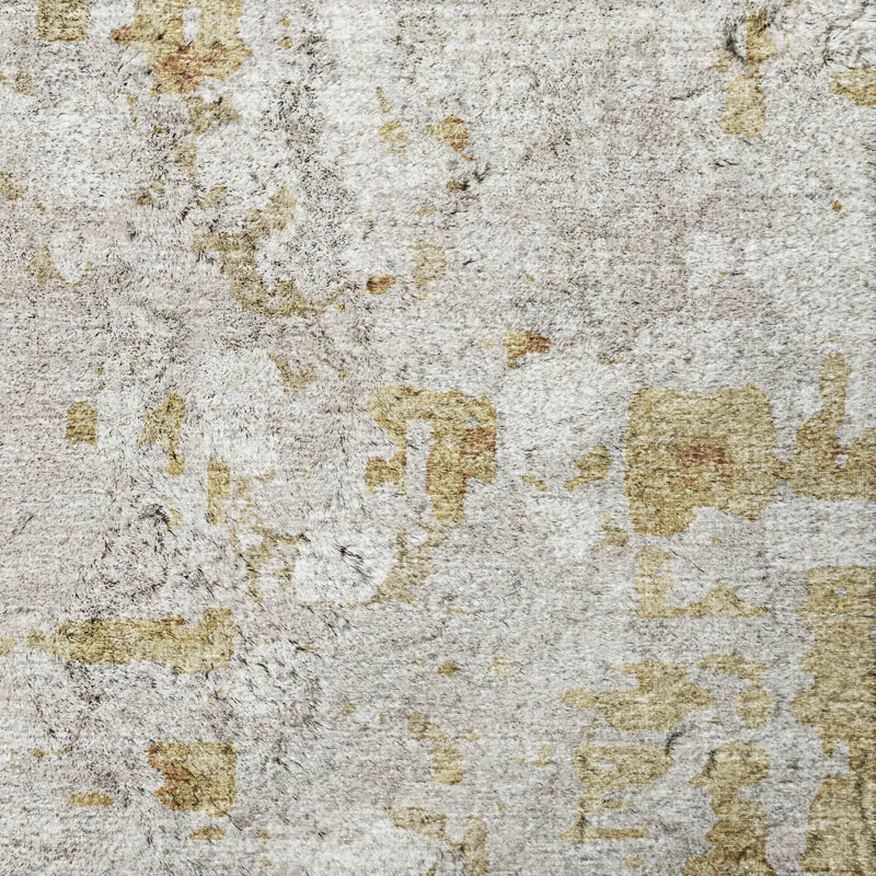 Tapis à motif écossais de qualité supérieure lavable à la machine ADS76, Caramel, 2 pi 6 po x 3 pi 10 po