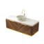 Meuble-lavabo de 48 po avec lavabo, armoire de rangement en contreplaqué flottant, tiroirs avec poignée et capteur de lumière, vasque en céramique à motif de pierre et plateau en pierre frittée, pré-assemblé-1862273959-1862273958