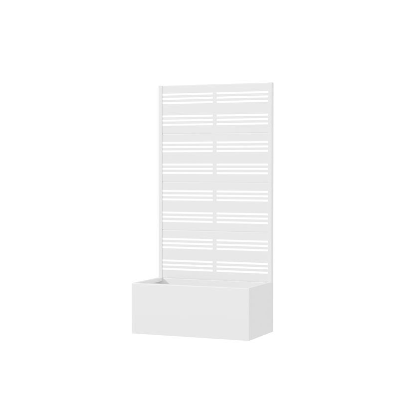 Bac à fleurs H 59 po x l 30 po Vista, Blanc