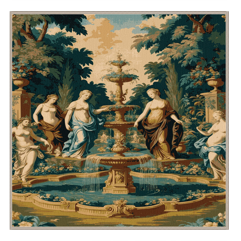 Tapis brun français lavable à la machine, Carré 5 pi