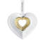 Waterford Heart Ornament with Gold