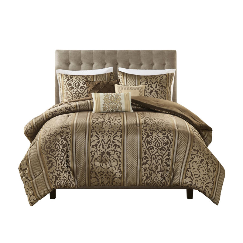 Édredon double / grand 6 pièces - Tissu, conception, rembourrage, taille lavable en machine avec coussins décoratifs, feuille, lavable