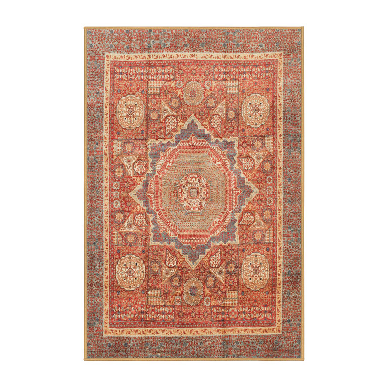 Abstract Indoor Rug, Rectangle 7' x 9'