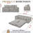 [VIDEO PROVIDED] 82.25" Convertible Sofa Bed,Loveseat ,2 In 1 Sofa, Corduroy Pull Out Sofa Bed , 5 Pillows , Side Pocket,No Assembly,Bring Two Cup Holders,Wide Armrest,3 Seat,Light Gray-1223622479
