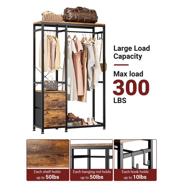 Ditlow 47.24'' Manufactured Wood Clothes Rack