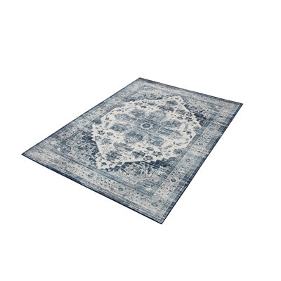 Floral Machine Printed 120cm X 170cm Area Rug