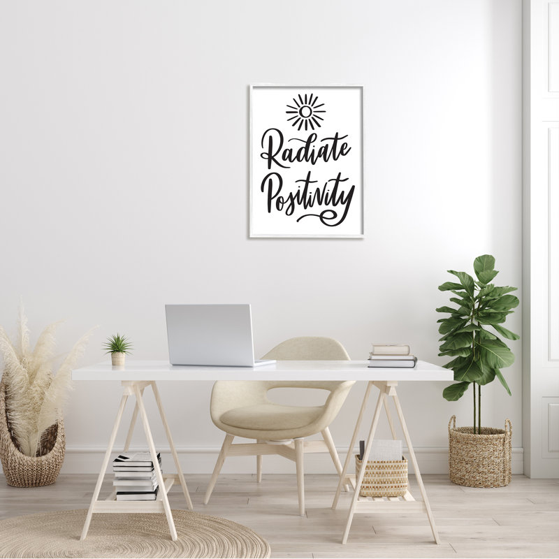 Radiation Positivité de Motivation par - impression, Giclée encadrée blanc bord de mer, H 30 po x l 24 po