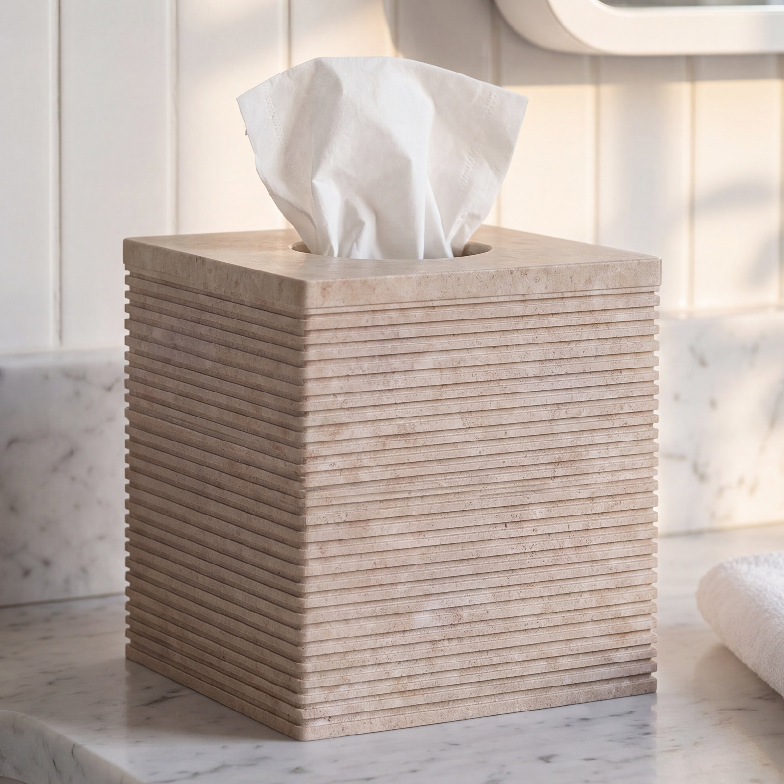 Vici Marble Tissue Box Cover