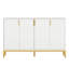 Buffet 59,74 "de luxe avec rangement et portes géométriques