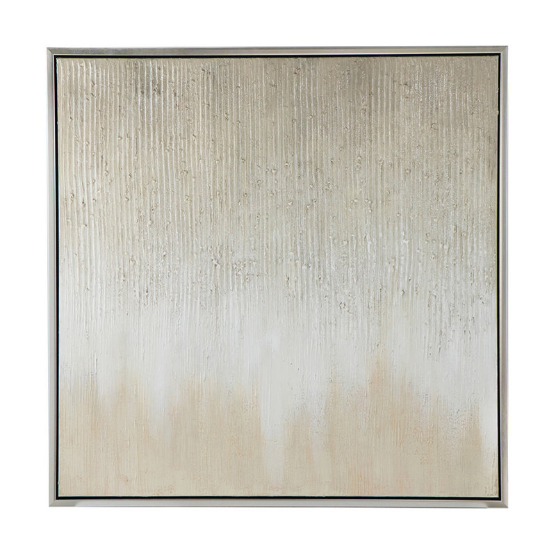 Large White and Gold Abstract Canvas Wall Art