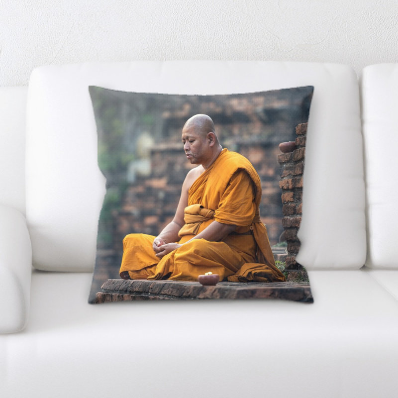 Coussin de jeté bouddhiste