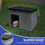 Niche pour chien moderne d'intérieur / extérieur avec toit relevable-1001946822