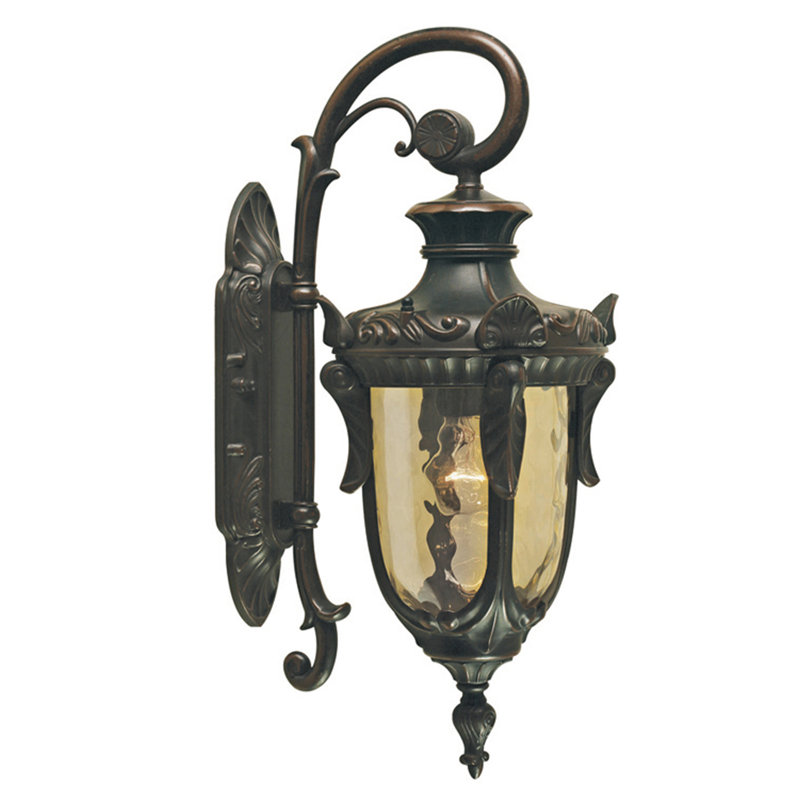Greenville 52cm H Outdoor Wall Lantern, 52cm H x 19cm W x 26.5cm D, Old Bronze