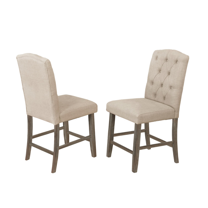 Barbara Upholstered Counter Stool, Beige