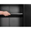 Armoire de rangement réglable en métal à 2 portes avec tablettes pour la cuisine, le salon, la salle à manger et le bureau, couleur noire, 46,65 pouces de profondeur, 23,59 de largeur, 11,86 de hauteur, 34,12 livres, thermolaquée-2084526980